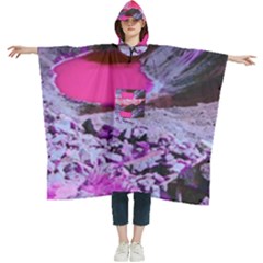 Late Night Feelings Aesthetic Clouds Color Manipulation Landscape Mountain Nature Surrealism Psicode Women s Hooded Rain Ponchos by Cemarart