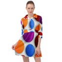 Abstract Dots Colorful Mini Skater Shirt Dress View1