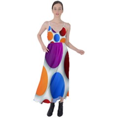 Abstract Dots Colorful Tie Back Maxi Dress by nateshop