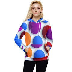 Abstract Dots Colorful Women s Lightweight Drawstring Hoodie by nateshop