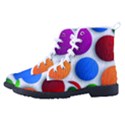 Abstract Dots Colorful Women s High-Top Canvas Sneakers View2