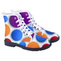 Abstract Dots Colorful Women s High-Top Canvas Sneakers View3