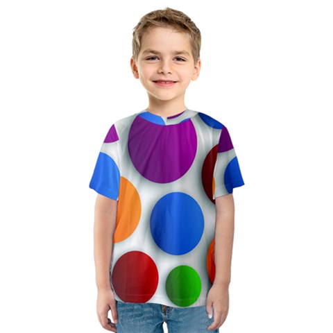 Abstract Dots Colorful Kids  Sport Mesh T-shirt by nateshop