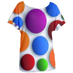 Abstract Dots Colorful Women s Oversized T-shirt