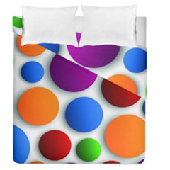 Abstract Dots Colorful Duvet Cover Double Side (queen Size) by nateshop