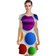 Abstract Dots Colorful Cap Sleeve Nightdress by nateshop