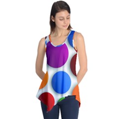 Abstract Dots Colorful Sleeveless Tunic by nateshop