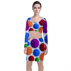 Abstract Dots Colorful Top And Skirt Sets by nateshop