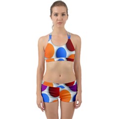 Abstract Dots Colorful Back Web Gym Set by nateshop