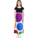 Abstract Dots Colorful Kids  Flared Maxi Skirt View1