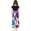 Abstract Dots Colorful Kids  Flared Maxi Skirt View2