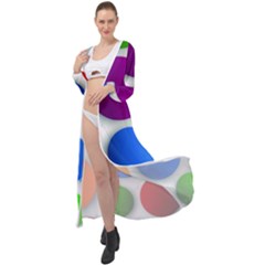 Abstract Dots Colorful Maxi Chiffon Beach Wrap by nateshop