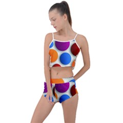 Abstract Dots Colorful Summer Cropped Co-ord Set by nateshop