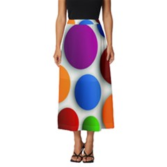 Abstract Dots Colorful Classic Midi Chiffon Skirt by nateshop