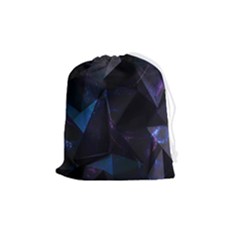 Abstract, Black, Purple, Drawstring Pouch (medium) by nateshop