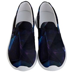 Abstract, Black, Purple, Men s Lightweight Slip Ons by nateshop