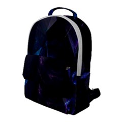 Abstract, Black, Purple, Flap Pocket Backpack (large) by nateshop