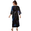 Abstract, Black, Purple, Grecian Style  Maxi Dress View2