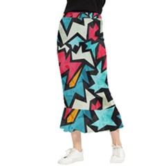 Abstract, Colorful, Colors Maxi Fishtail Chiffon Skirt by nateshop