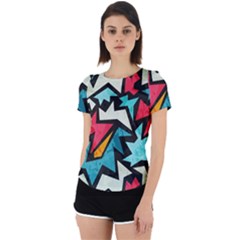 Abstract, Colorful, Colors Back Cut Out Sport T-shirt