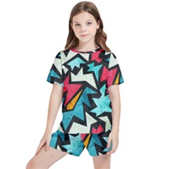 Abstract, Colorful, Colors Kids  T-shirt And Sports Shorts Set by nateshop