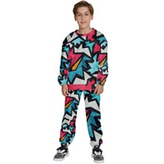 Abstract, Colorful, Colors Kids  Sweatshirt Set by nateshop