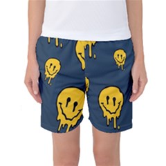 Aesthetic, Blue, Mr, Patterns, Yellow, Tumblr, Hello, Dark Women s Basketball Shorts