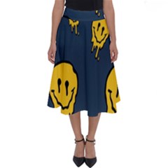 Aesthetic, Blue, Mr, Patterns, Yellow, Tumblr, Hello, Dark Perfect Length Midi Skirt by nateshop