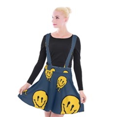 Aesthetic, Blue, Mr, Patterns, Yellow, Tumblr, Hello, Dark Suspender Skater Skirt by nateshop