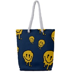 Aesthetic, Blue, Mr, Patterns, Yellow, Tumblr, Hello, Dark Full Print Rope Handle Tote (small) by nateshop