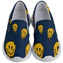 Aesthetic, Blue, Mr, Patterns, Yellow, Tumblr, Hello, Dark Kids Lightweight Slip Ons by nateshop