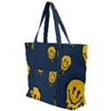 Aesthetic, Blue, Mr, Patterns, Yellow, Tumblr, Hello, Dark Zip Up Canvas Bag View1