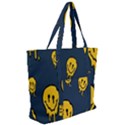 Aesthetic, Blue, Mr, Patterns, Yellow, Tumblr, Hello, Dark Zip Up Canvas Bag View2