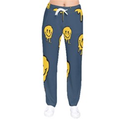 Aesthetic, Blue, Mr, Patterns, Yellow, Tumblr, Hello, Dark Women Velvet Drawstring Pants