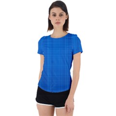 Blue Abstract, Background Pattern, Texture Back Cut Out Sport T-shirt by nateshop