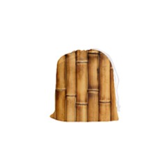 Brown Bamboo Texture  Drawstring Pouch (xs) by nateshop