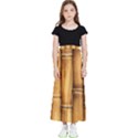 Brown Bamboo Texture  Kids  Flared Maxi Skirt View1