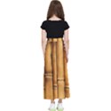 Brown Bamboo Texture  Kids  Flared Maxi Skirt View2