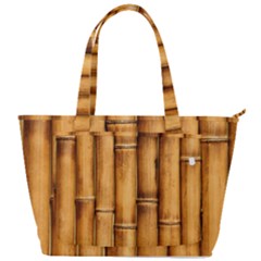 Brown Bamboo Texture  Back Pocket Shoulder Bag  by nateshop