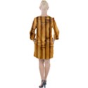 Brown Bamboo Texture  Open Neck Shift Dress View2