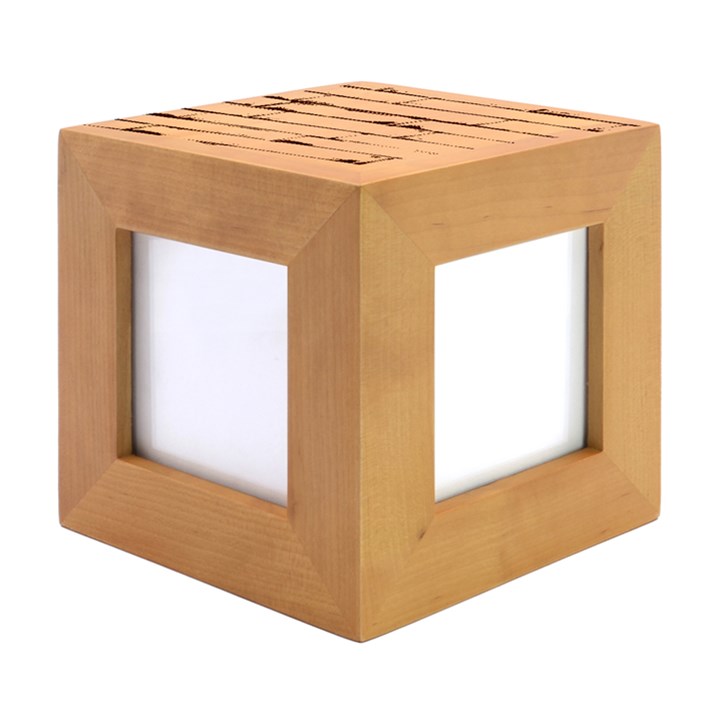 Brown Bamboo Texture  Wood Photo Frame Cube