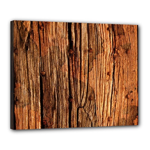 Brown Wooden Texture Canvas 20  X 16  (stretched) by nateshop