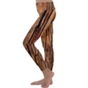 Brown Wooden Texture Kids  Lightweight Velour Classic Yoga Leggings View2