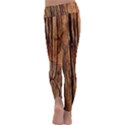 Brown Wooden Texture Kids  Lightweight Velour Classic Yoga Leggings View4