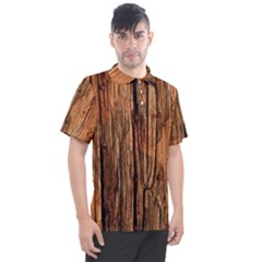 Brown Wooden Texture Men s Polo T-shirt by nateshop