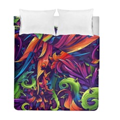 Colorful Floral Patterns, Abstract Floral Background Duvet Cover Double Side (full/ Double Size) by nateshop