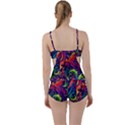 Colorful Floral Patterns, Abstract Floral Background Boyleg Tankini Set  View2