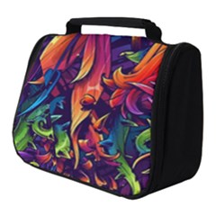 Colorful Floral Patterns, Abstract Floral Background Full Print Travel Pouch (small) by nateshop