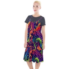 Colorful Floral Patterns, Abstract Floral Background Camis Fishtail Dress by nateshop