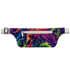 Colorful Floral Patterns, Abstract Floral Background Active Waist Bag by nateshop